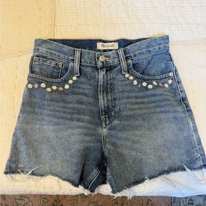 Madewell Embroidered Perfect Jean Short